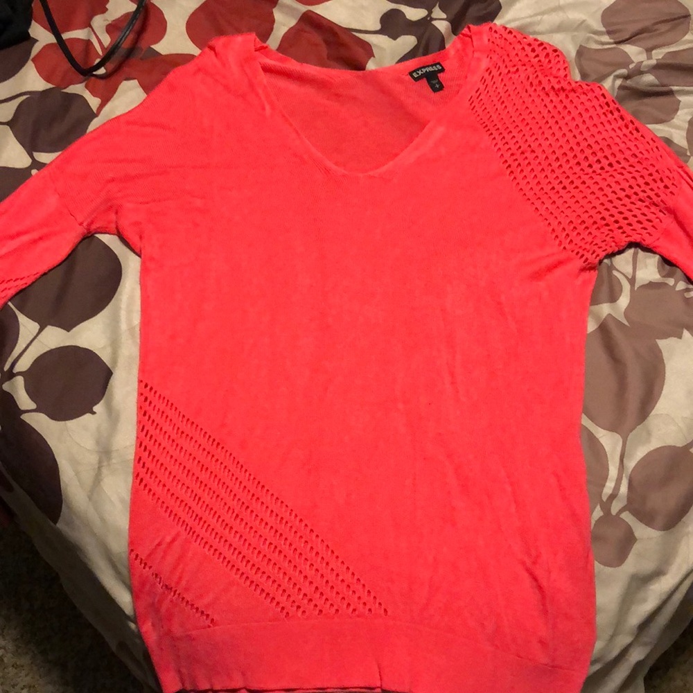 Partially open stitch Express sweater
